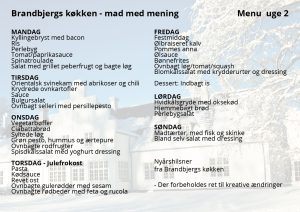 Menu uge 2 2017